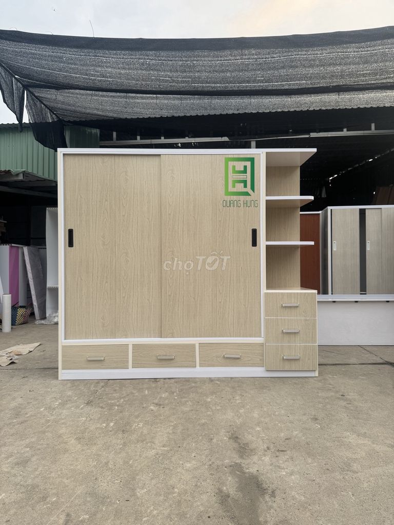 Tủ quần áo Nhựa Đài Loan 1m8x2m Vân gỗ. Mua bán Tủ, kệ gia đình tại Thành phố Thủ Đức Tp Hồ Chí Minh được đăng bởi Nội Thất Quang Hùng hình 1