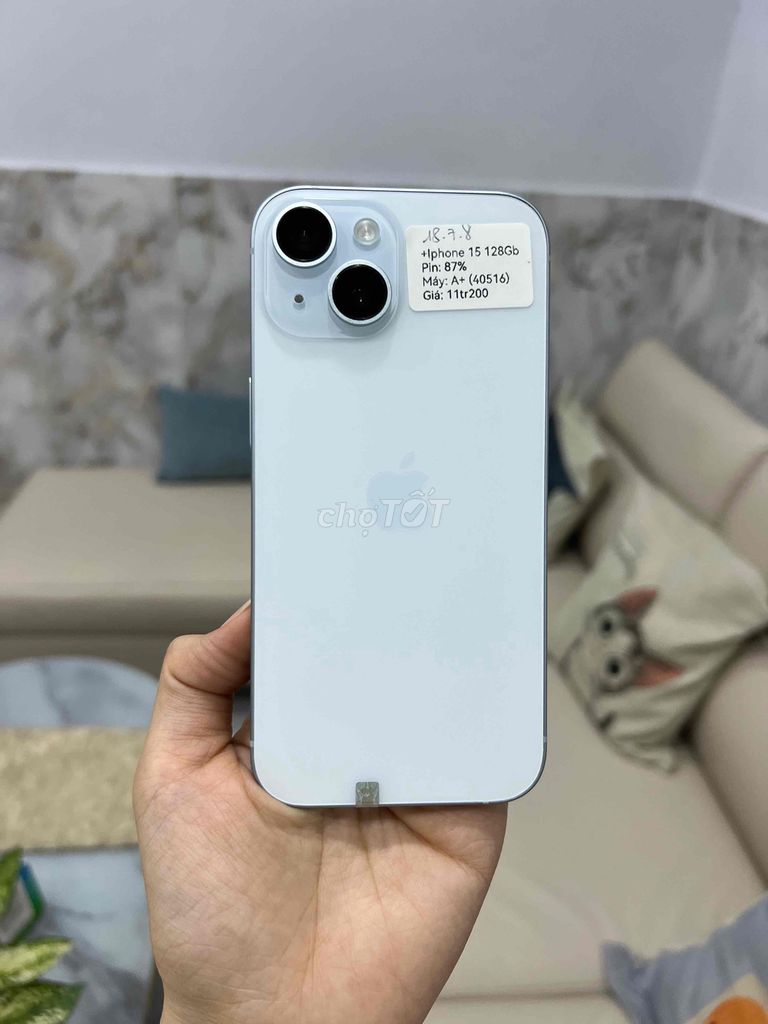 Apple iPhone 15 128GB Blue KHA khay sim zin all. Mua bán Điện thoại tại Huyện Hóc Môn Tp Hồ Chí Minh được đăng bởi SIRI STORE HCM hình 1