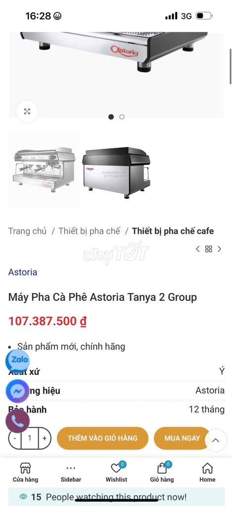 Máy pha cà phê Astoria Tanya 2 Group đã sử dụng. Mua bán Bếp, lò, đồ điện nhà bếp tại Quận Tân Phú Tp Hồ Chí Minh được đăng bởi Helen hình 1