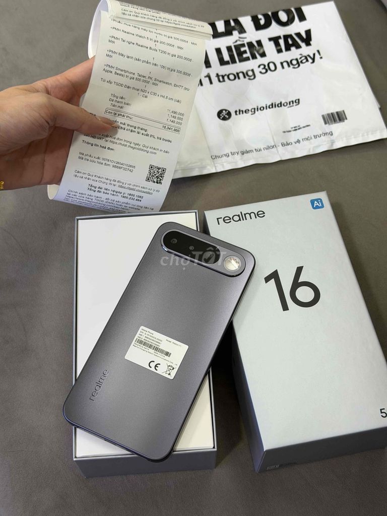Realme 16 5G 256GB Xám Đen Chính Hãng New 99,99%. Mua bán Điện thoại tại Quận 8 Tp Hồ Chí Minh được đăng bởi CA REM BÁN TÁO hình 1