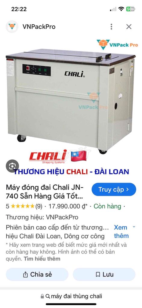 MÁY QUẤN ĐAI CHAILI ĐÀI LOAN