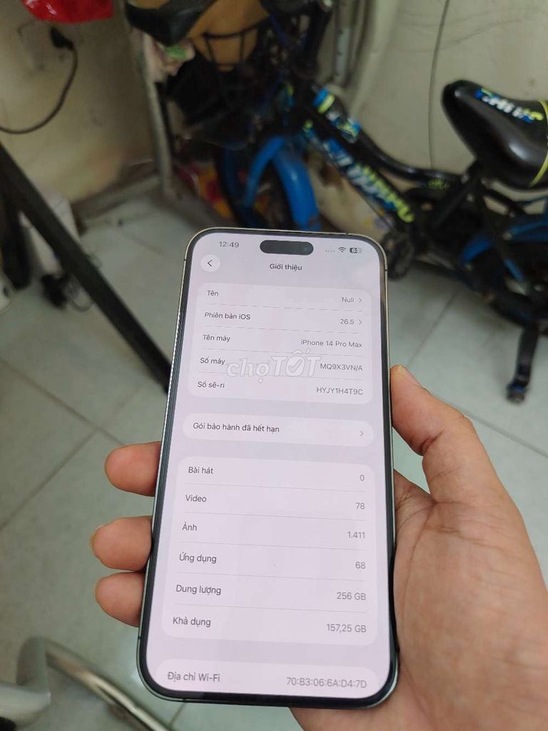 Apple iPhone 14 Pro Max 256GB Tím. Mua bán Điện thoại tại Huyện Vụ Bản Nam Định được đăng bởi nhiepdao hình 1