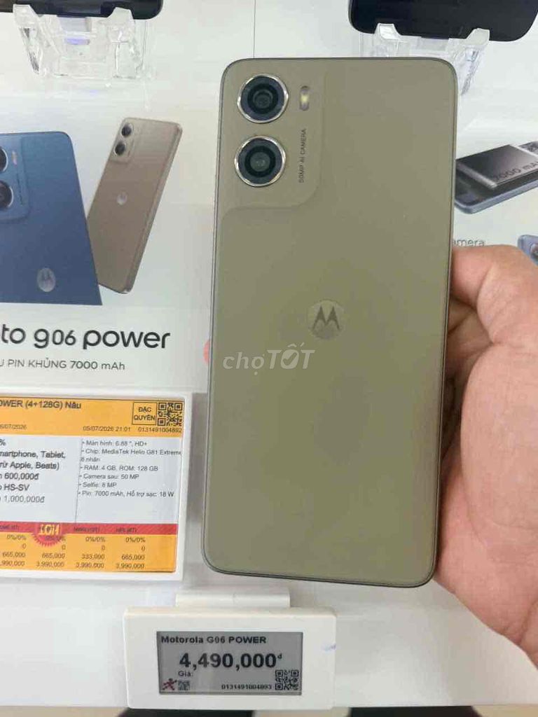 Motorola G06 Power  128 bảng cao còn bh tgdd. Mua bán Điện thoại tại Quận Ninh Kiều Cần Thơ được đăng bởi Vinh Le hình 1