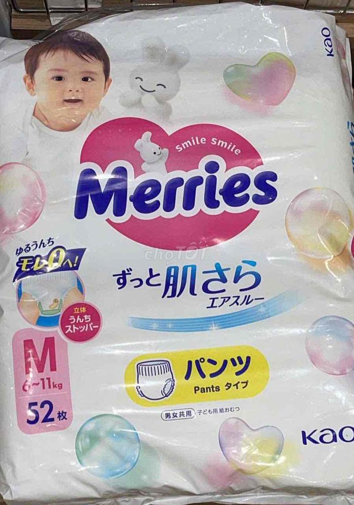 Tã quần Merries size M 52 miếng. Mua bán Mẹ và bé tại Quận Bắc Từ Liêm Hà Nội được đăng bởi Pham Linh hình 1