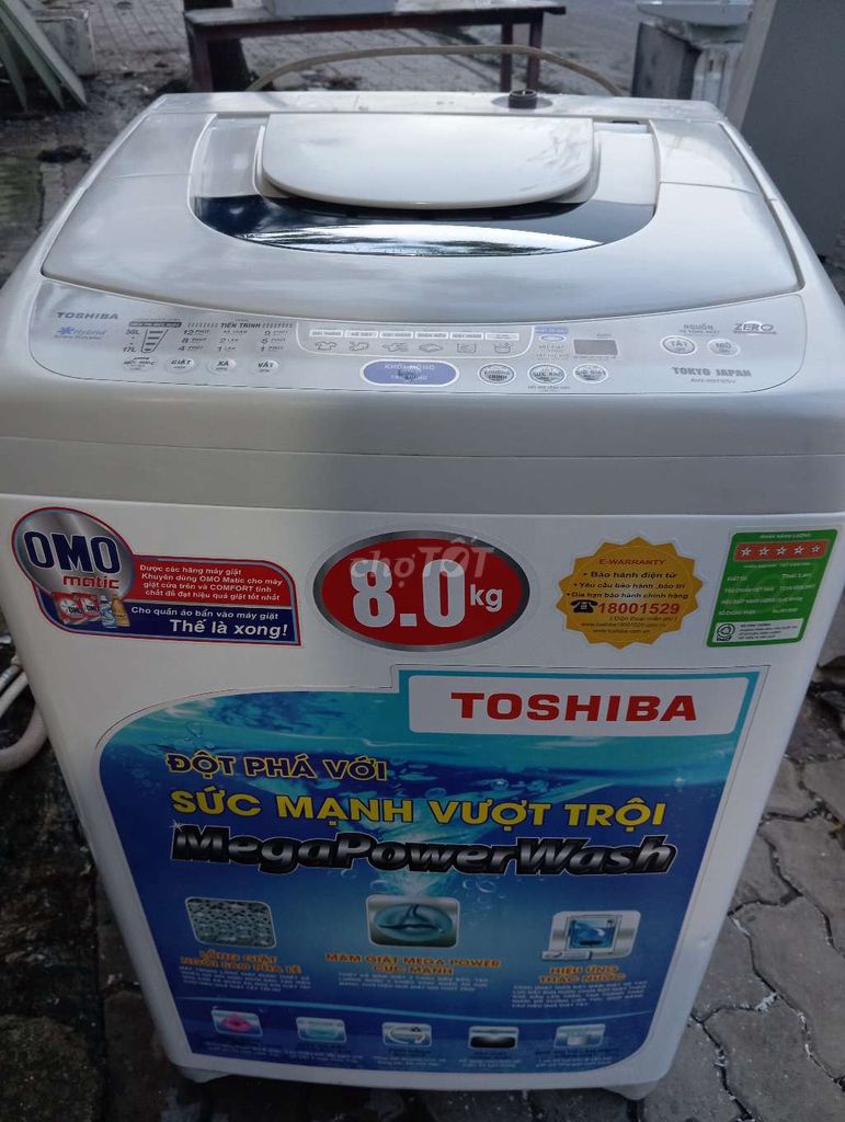 Cần bán máy giặt Toshiba 8kg giặt vắt êm