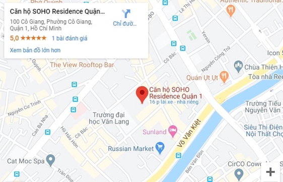 Căn hộ cao cấp  Soho Residence - 100 Cô Giang, Phường Cô Giang, Quận 1