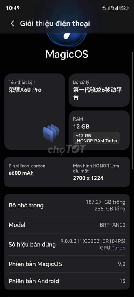 Honor X60 Pro 256GB Đen. Mua bán Điện thoại tại Quận Hai Bà Trưng Hà Nội được đăng bởi lương tiến hình 1