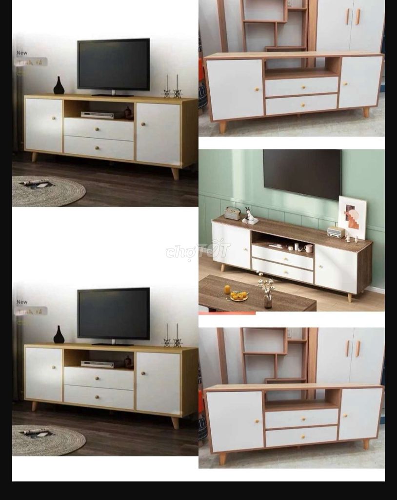 Kệ tivi 4cánh trắng dài140cm 699k. Mua bán Tủ, kệ gia đình tại Quận Thanh Khê Đà Nẵng được đăng bởi Gia Dụng Thủy Lê hình 1