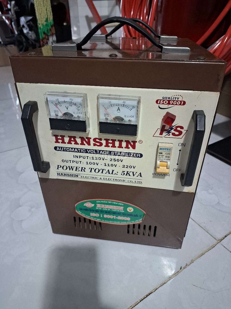 Ổn áp hanshin 5kva  dải 130v. Mua bán Nội thất, đồ gia dụng khác tại Thị xã Tân Châu An Giang được đăng bởi vùng biên giới hình 1
