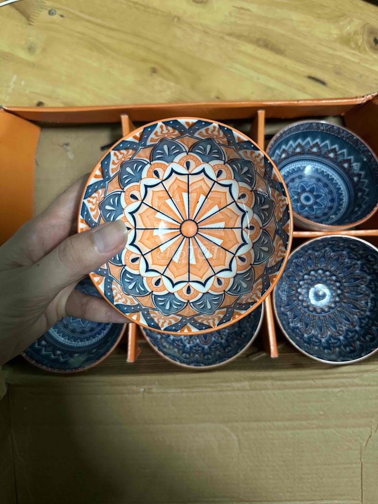 Bộ chén đũa sứ Cam, Xanh 6 chén 6 đôi đũa 89k. Mua bán Dụng cụ nhà bếp tại Quận Bình Thuỷ Cần Thơ được đăng bởi Trinh Trần hình 1