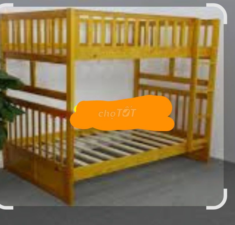 Giường tầng gỗ Nâu 2m x 1m6. Mua bán Giường, chăn ga gối nệm tại Quận 12 Tp Hồ Chí Minh được đăng bởi Quý Nguyễn Văn hình 1