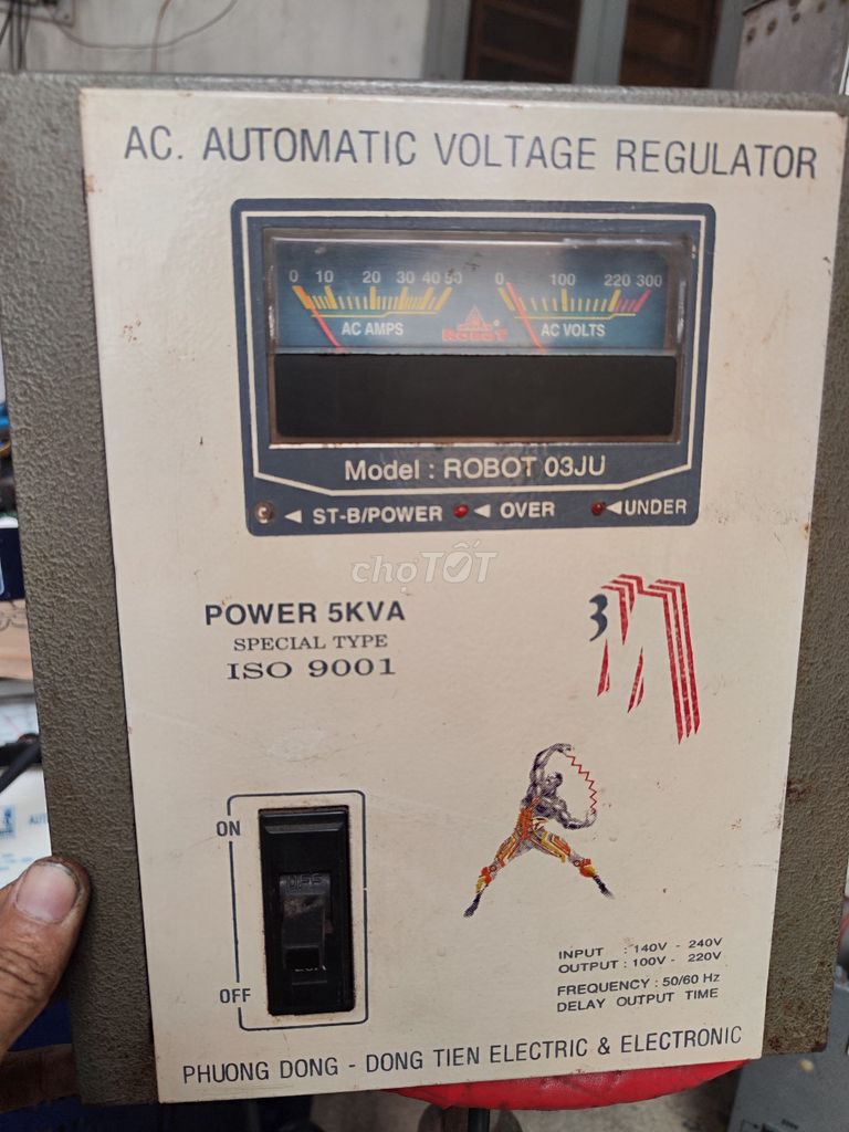 Bán ổn áp  Robot 5kva dây đồng zin hoạt động tốt. Mua bán Đồ chuyên dụng, Giống nuôi trồng tại Thành phố Thủ Đức Tp Hồ Chí Minh được đăng bởi Nhường Nhẹ Nhàn hình 1