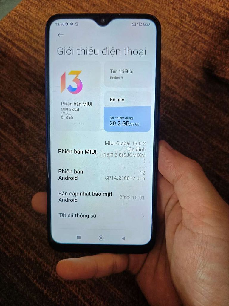 Xiaomi Redmi 9 32GB Xanh. Mua bán Điện thoại tại Huyện Kim Thành Hải Dương được đăng bởi Phạm Phong hình 1