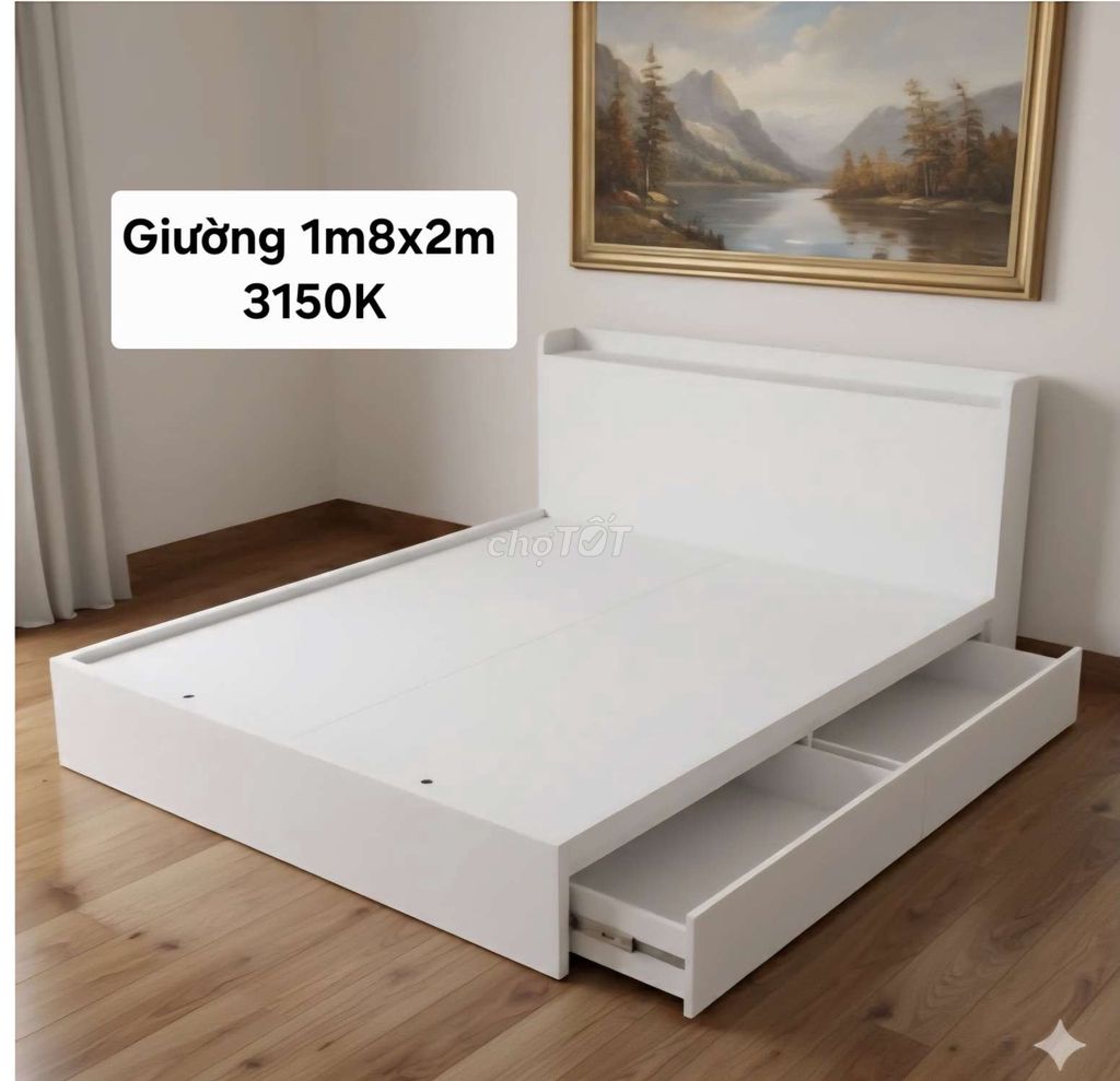 Giường ngủ 1m8x2m. Mua bán Giường, chăn ga gối nệm tại Quận 6 Tp Hồ Chí Minh được đăng bởi Minh Duong hình 1