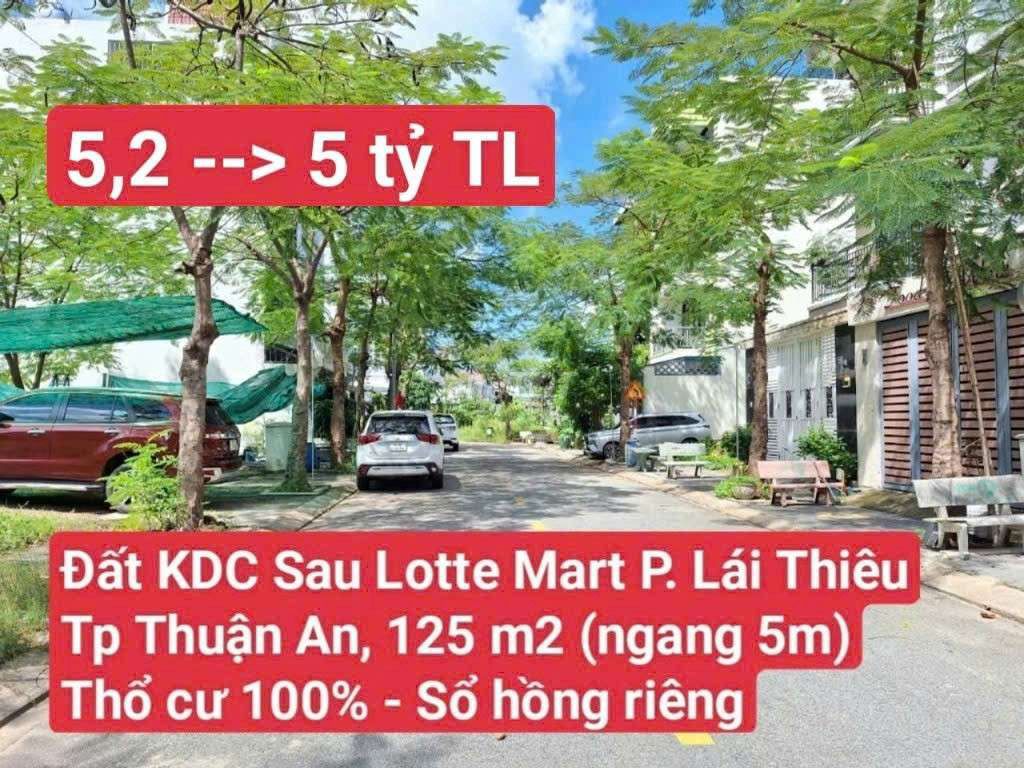 🆘 Đất KDC Season Sau Lotte Mart, P. Lái Thiêu, Tp Dĩ An