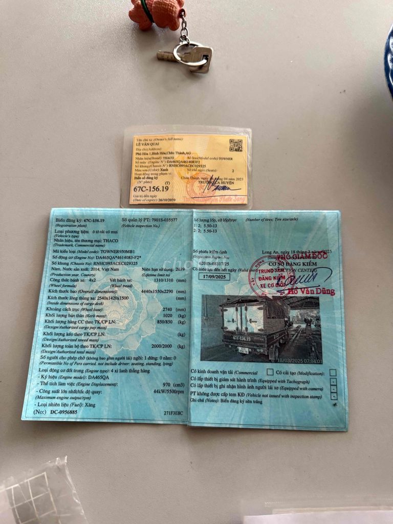 Thaco 2014.gia87tr. tải trọng 850kg.máy im. Mua bán Xe tải, xe ben tại Thành phố Tân An Long An được đăng bởi Trung Dũng hình 4