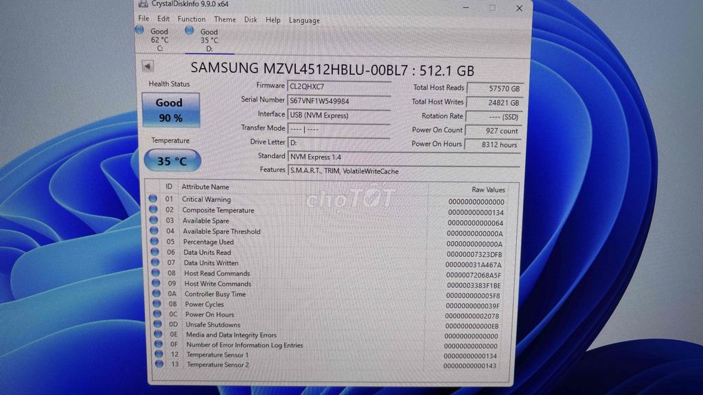 Thanh lý SSD M2 NVMe Samsung 512gb. Mua bán Linh kiện (RAM, Card...) tại Quận 1 Tp Hồ Chí Minh được đăng bởi Hùng hình 1
