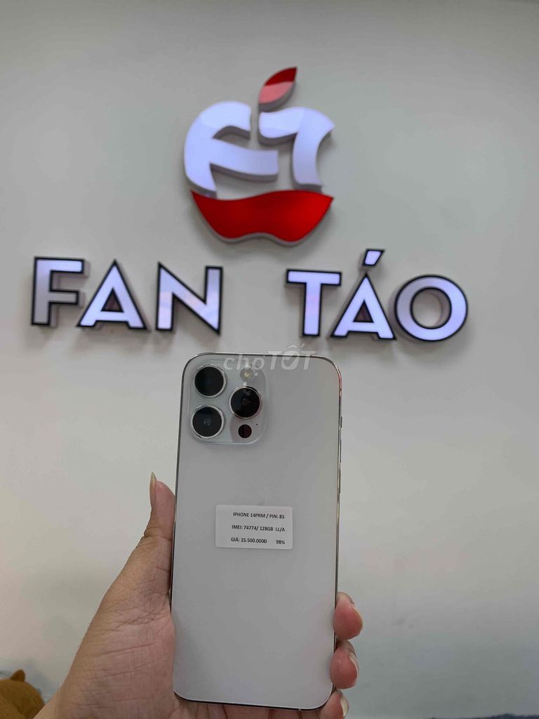 Apple iPhone 14 Pro Max 128GB Bạc 99%. Mua bán Điện thoại tại Thành phố Thuận An Bình Dương được đăng bởi Fan Táo hình 1