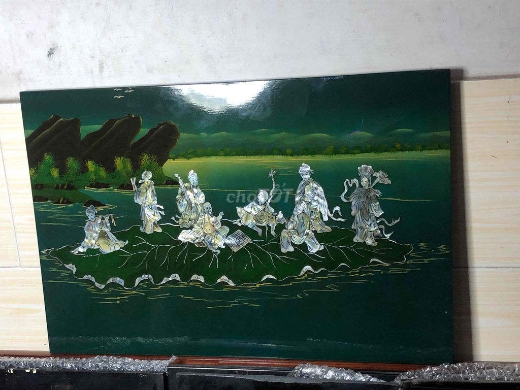 Tranh sơn mài Bát Tiên 39x59 cm. Mua bán Đồ sưu tầm, đồ cổ tại Quận Bình Tân Tp Hồ Chí Minh được đăng bởi Mục đồng dưới phố hình 1