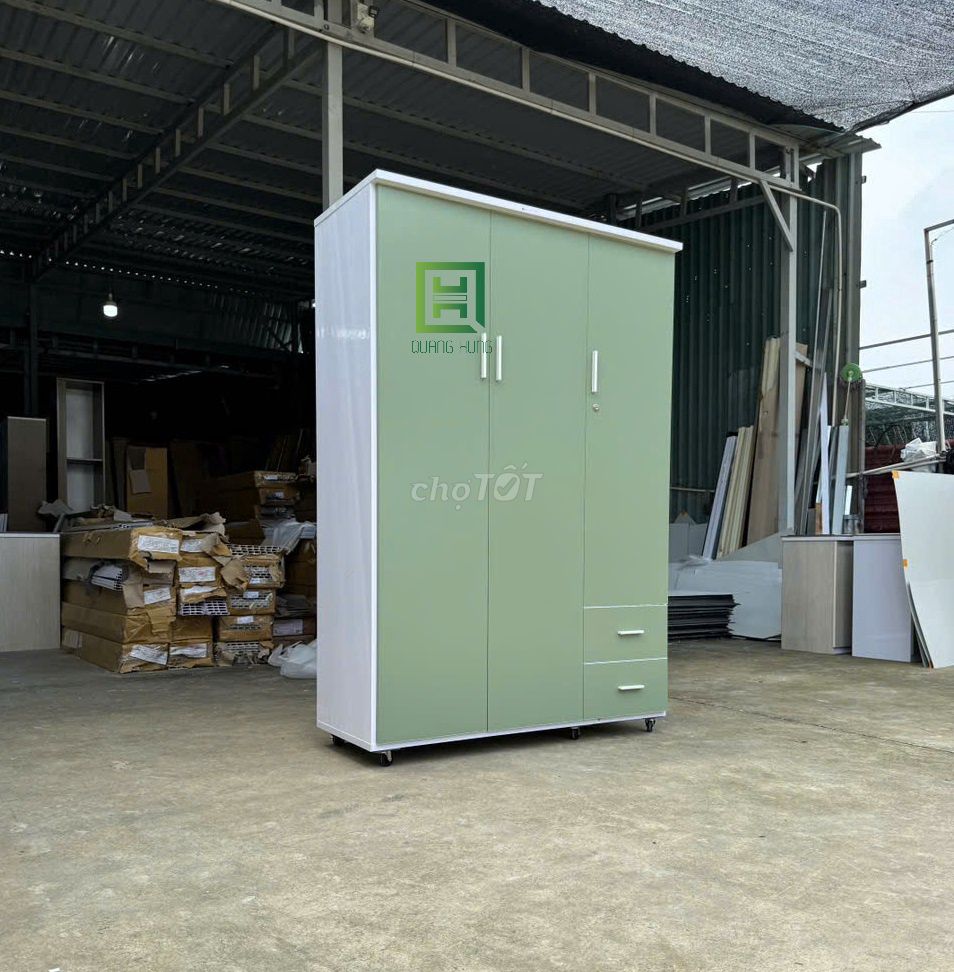 Tủ quần áo Chống ẩm Xanh lá 1m7 x 1m04 x 42cm. Mua bán Tủ, kệ gia đình tại Quận Gò Vấp Tp Hồ Chí Minh được đăng bởi Nội Thất Quang Hùng TD hình 1