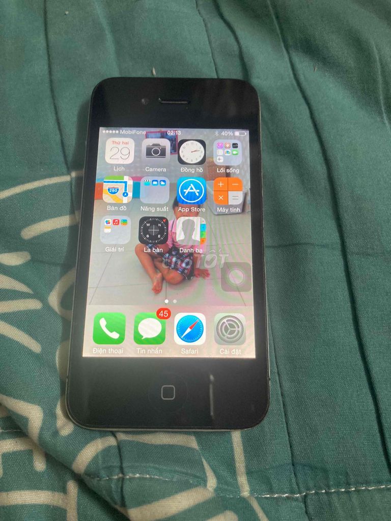 Apple iPhone 4 16GB Đen iOS 7.1.2. Mua bán Điện thoại tại Quận Bình Thạnh Tp Hồ Chí Minh được đăng bởi Nguyễn Thị Hạnh  hình 1