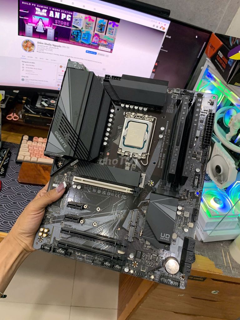 Z690 UD AX D4 Wifi + I5 14400F + 32GB RAMDominator. Mua bán Linh kiện (RAM, Card...) tại Quận Thanh Khê Đà Nẵng được đăng bởi AN PC  Đà Nẵng hình 1