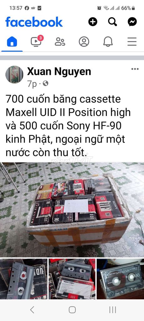 700 băng Maxell UDI, 500 Sony HF-90