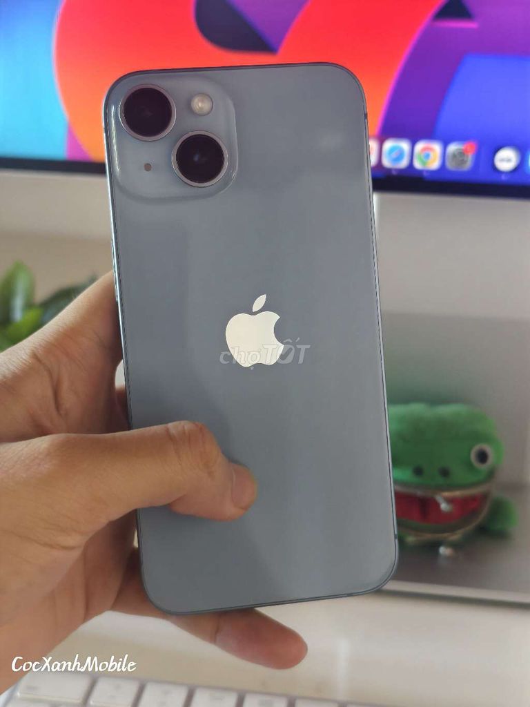 iPhone 14 128GB Xanh dương Quốc tế zin áp đẹp 99%. Mua bán Điện thoại tại Quận Liên Chiểu Đà Nẵng được đăng bởi Minh Hiệp CócXanhMobile hình 1