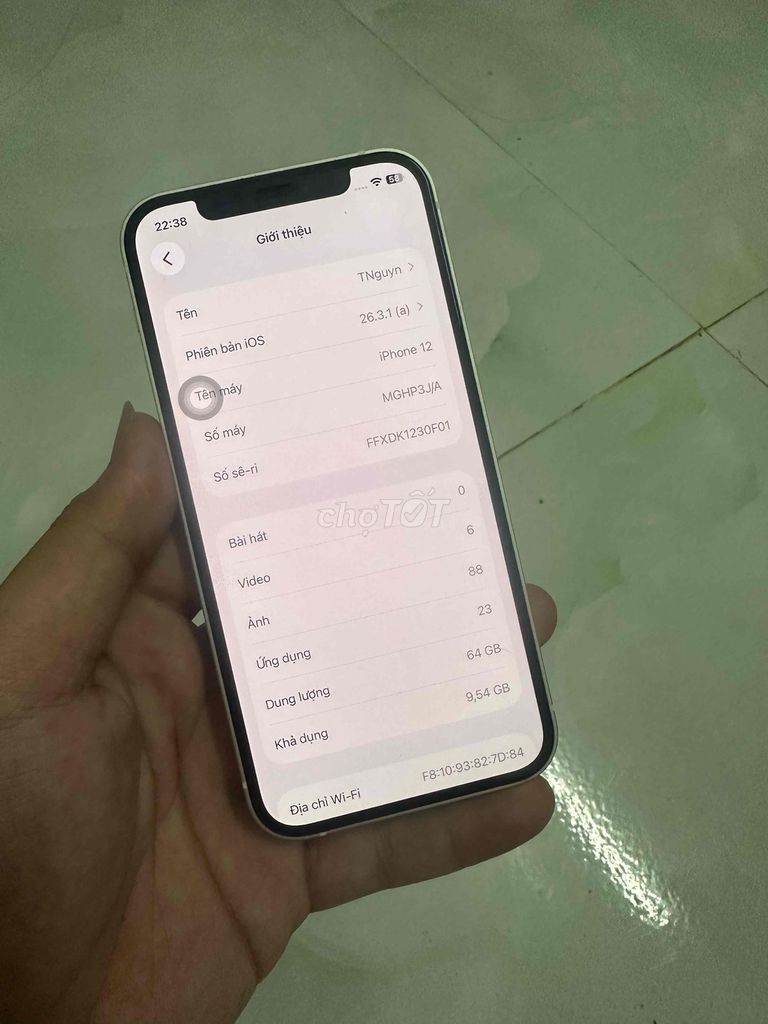 Apple iPhone 12 64GB Trắng Mới 100%. Mua bán Điện thoại tại Quận Cẩm Lệ Đà Nẵng được đăng bởi Nguyễn Văn Công Thành hình 1