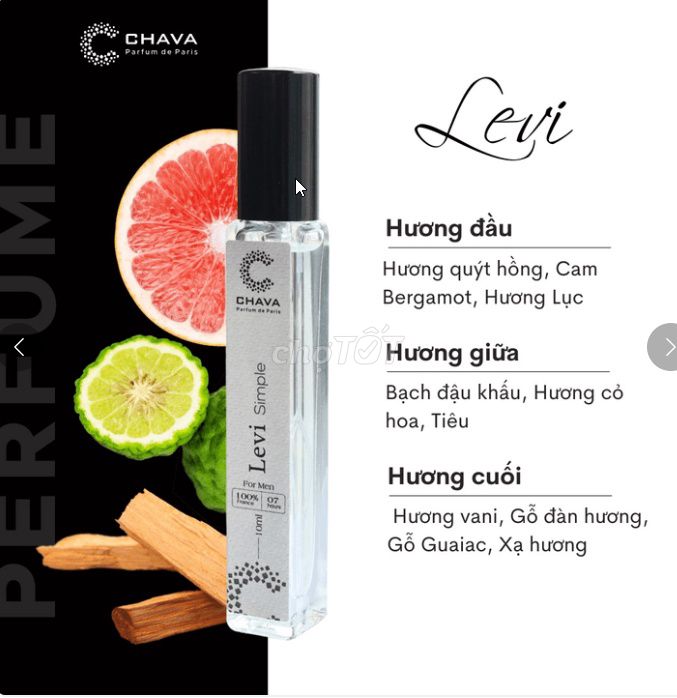 NƯỚC HOA NAM MINI SIMPLE LEVI 10ML - CHAVA. Mua bán Nước hoa tại Quận 1 Tp Hồ Chí Minh được đăng bởi Siêu thị Anh Tú 68   hình 1