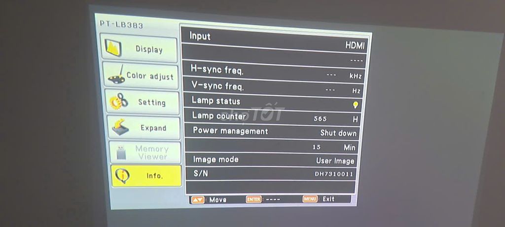 Máy chiếu Panasonic PT-LB383 mới sử dụng 565h. Mua bán Đồ dùng văn phòng tại Quận Cái Răng Cần Thơ được đăng bởi Thien Thien hình 1