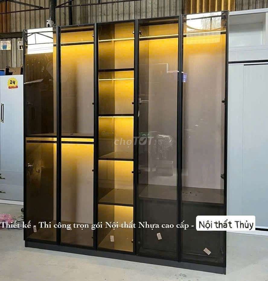 Tủ quần áo Nhựa Ecoplast cánh kính khung nhôm. Mua bán Tủ, kệ gia đình tại Quận Tân Bình Tp Hồ Chí Minh được đăng bởi Phương thủy hình 1