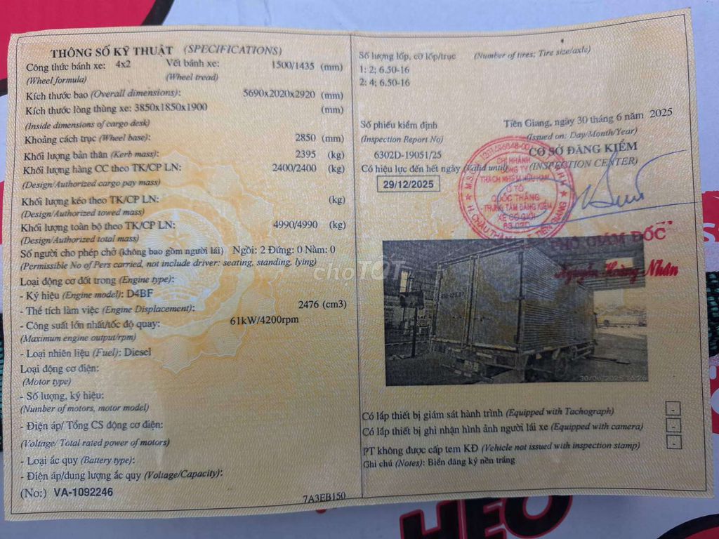 Bán hoặc cho thuê xe tải 2,4 tấn máy Hundai. Mua bán Xe tải, xe ben tại Thành phố Mỹ Tho Tiền Giang được đăng bởi Quang hình 4