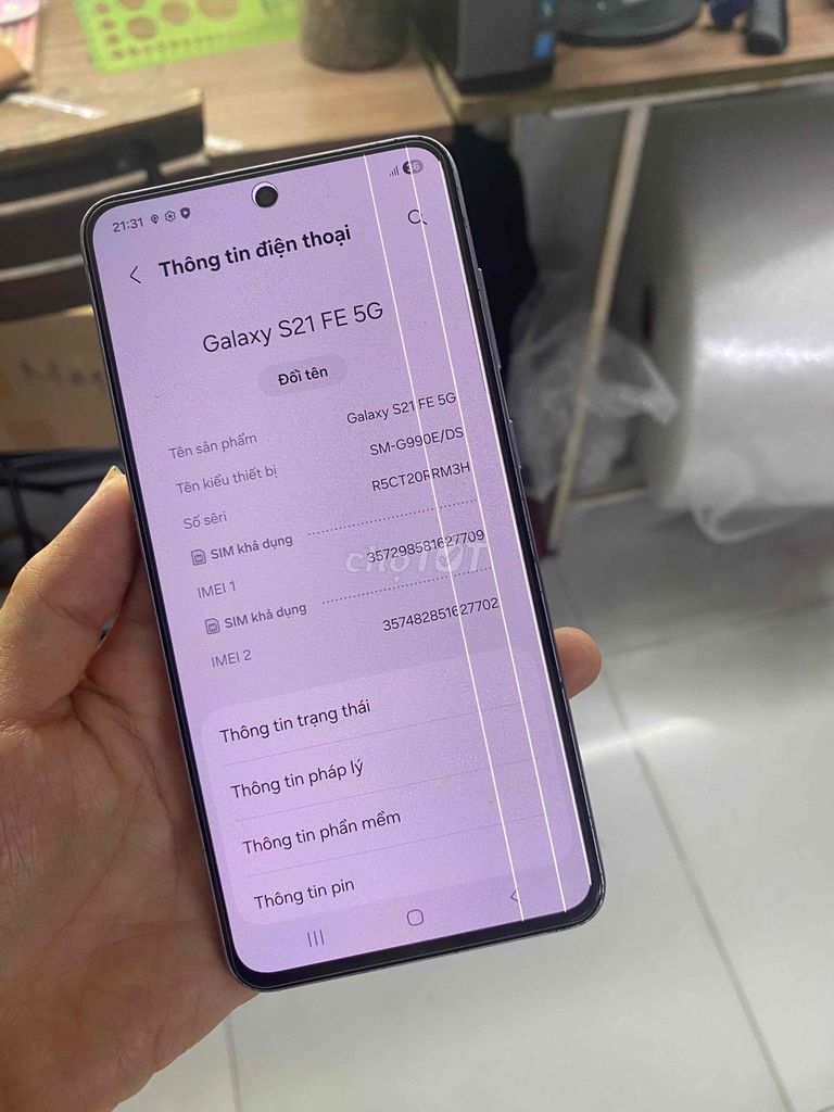 Samsung Galaxy S21 FE 5G 128GB Tím. Mua bán Điện thoại tại Quận Tân Phú Tp Hồ Chí Minh được đăng bởi Minh Khang Sài gòn MoBILE hình 1