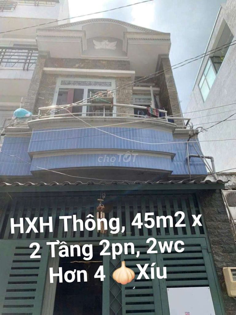 HxH Thông, 45m2x2 Tầng Đúc,2pn,2wc 👉 hơn 4 tỷ, Đ Bùi Q Là,P 12 Gò Vấp