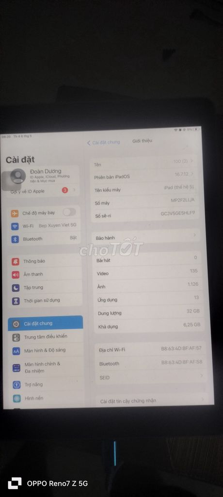 Apple iPad 5 32GB. Mua bán Máy tính bảng tại Thành phố Thủ Đức Tp Hồ Chí Minh được đăng bởi Đoàn dương hình 1