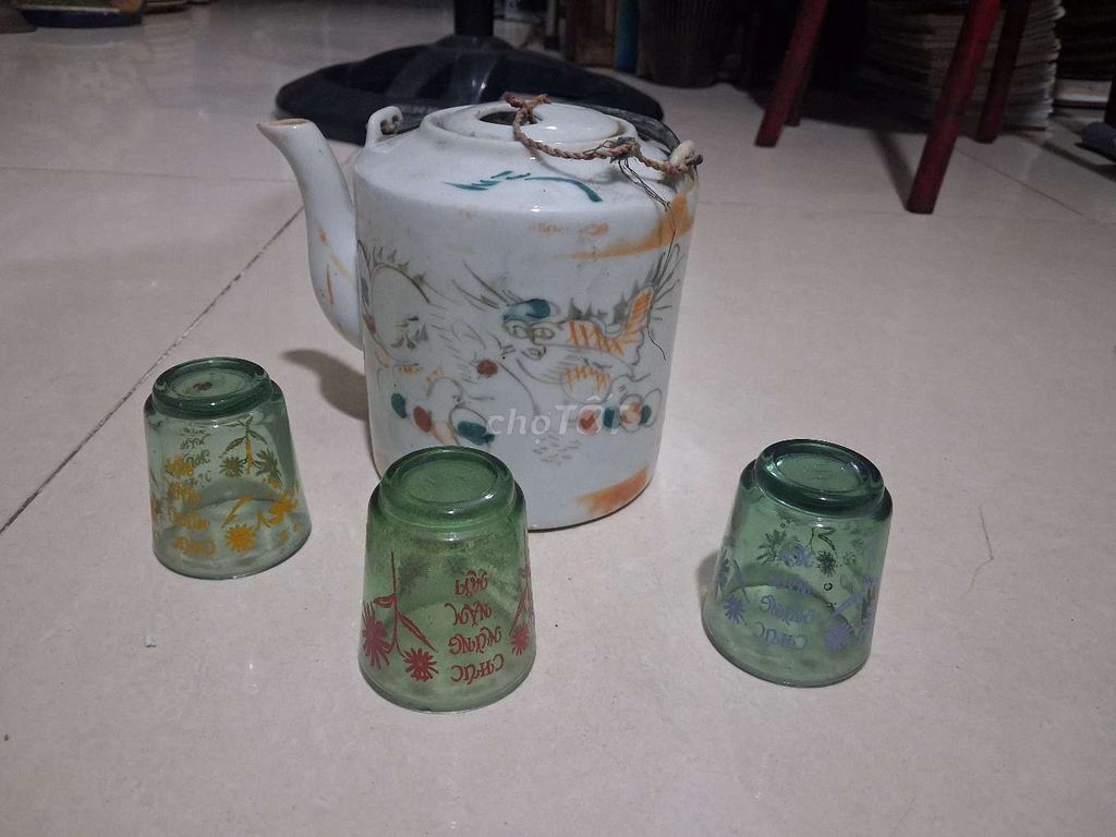 Bộ bình trà ly Gốm sứ Thủy tinh Cổ điển. Mua bán Dụng cụ nhà bếp tại Quận 6 Tp Hồ Chí Minh được đăng bởi sưu tập hình 1
