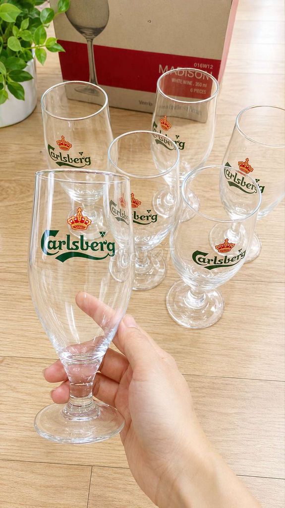 Ly uống bia Carlsberg Thủy tinh 350ml 6 cái. Mua bán Dụng cụ nhà bếp tại Quận Hai Bà Trưng Hà Nội được đăng bởi Bảo Lâm hình 1
