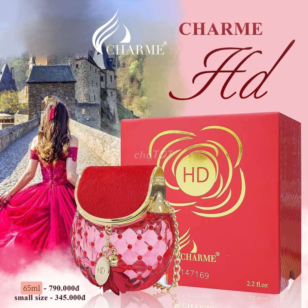 [CHÍNH HÃNG] NƯỚC HOA NỮ CHARME HD CHAI LỚN 65ML