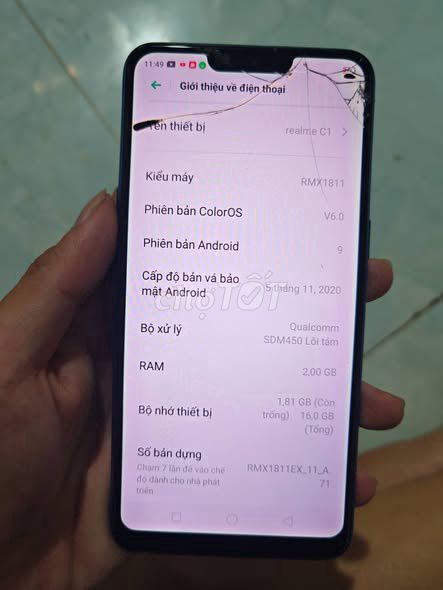 Realme C1 16GB Đen. Mua bán Điện thoại tại Quận 1 Tp Hồ Chí Minh được đăng bởi Hội Đồ Điện Tử hình 1