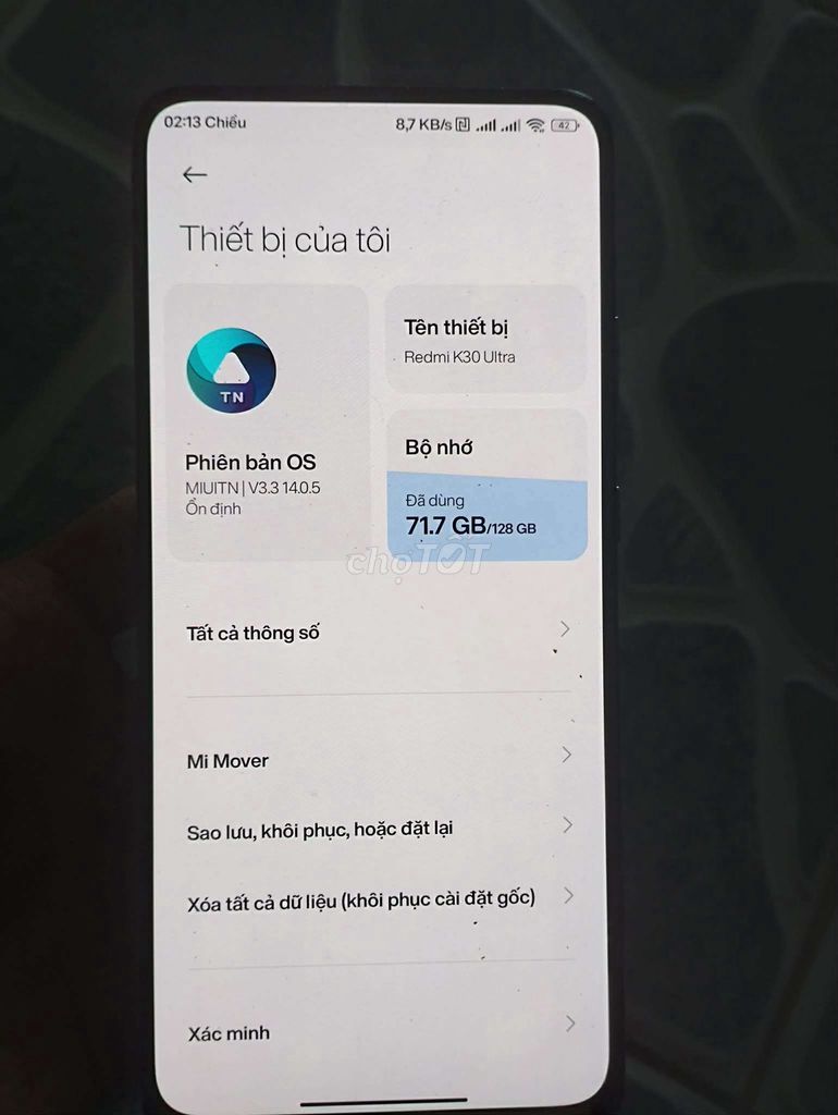 Xiaomi Redmi K30 Ultra 128GB Xanh. Mua bán Điện thoại tại Thành phố Cao Lãnh Đồng Tháp được đăng bởi Amos hình 1