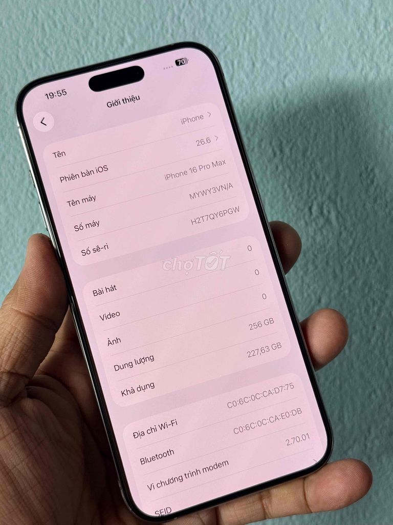 iPhone 16 Pro Max 256GB Natural 91%. Mua bán Điện thoại tại Thành phố Dĩ An Bình Dương được đăng bởi nguyễn phương hình 1