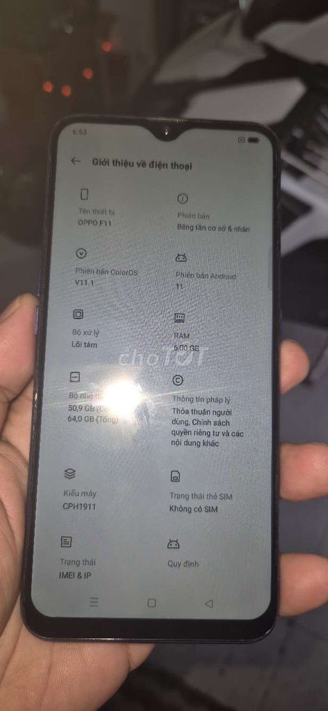 OPPO F11 64GB Tím. Mua bán Điện thoại tại Thành phố Biên Hòa Đồng Nai được đăng bởi Châu nguyễn  hình 1