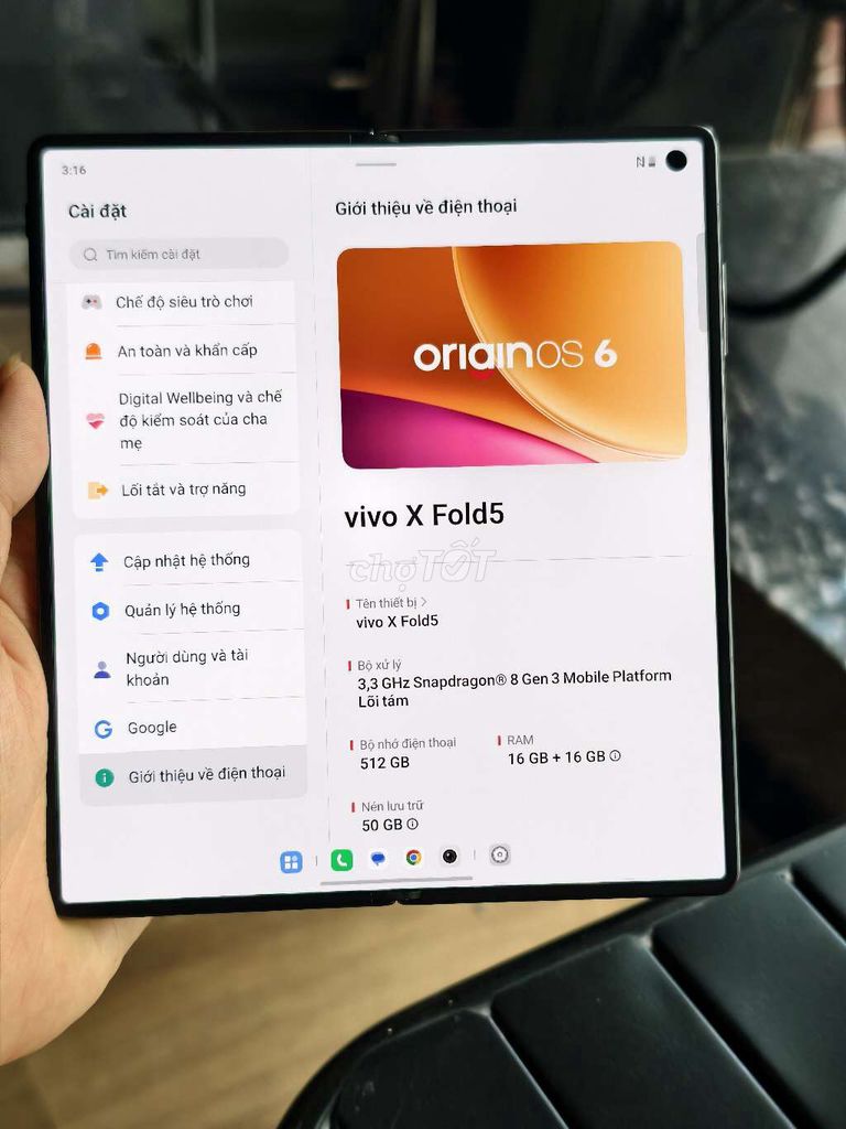 Vivo X Fold5 16GB/512GB Đen. Mua bán Điện thoại tại Quận Thanh Xuân Hà Nội được đăng bởi KING STORE hình 1