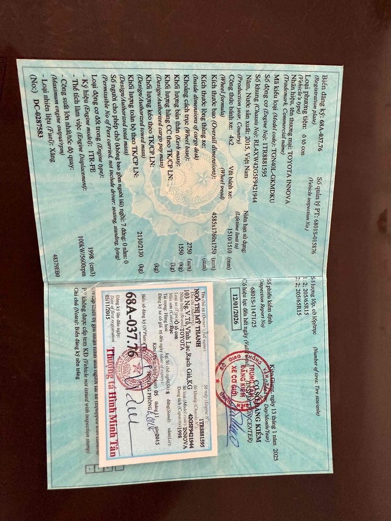 Toyota Innova 2015 E - 121000 km. Mua bán Ô tô tại Thành phố Dĩ An Bình Dương được đăng bởi Nguyễn Thành Công hình 14