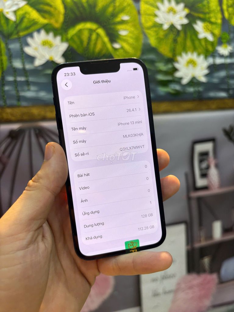 13 mini 128GB Đen Full Zin. Mua bán Điện thoại tại Quận Bắc Từ Liêm Hà Nội được đăng bởi Cửa hàng Bính Táo hình 1