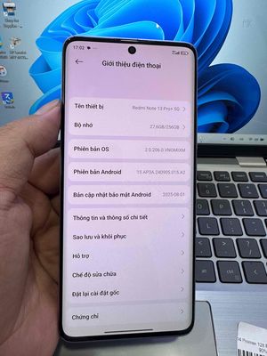 Note 13 Pro+ 5G 8GB/256GB Tím Đã qua