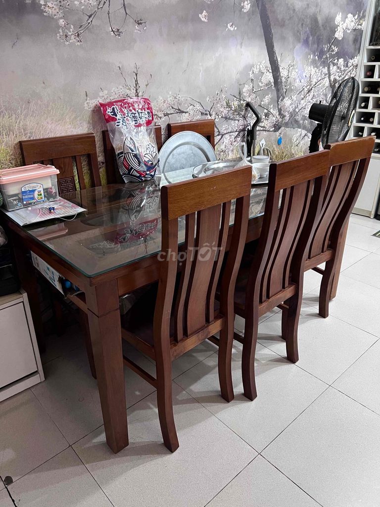 Bộ bàn ăn Gỗ Nâu. Mua bán Bàn ghế tại Quận Đống Đa Hà Nội được đăng bởi linh hình 1