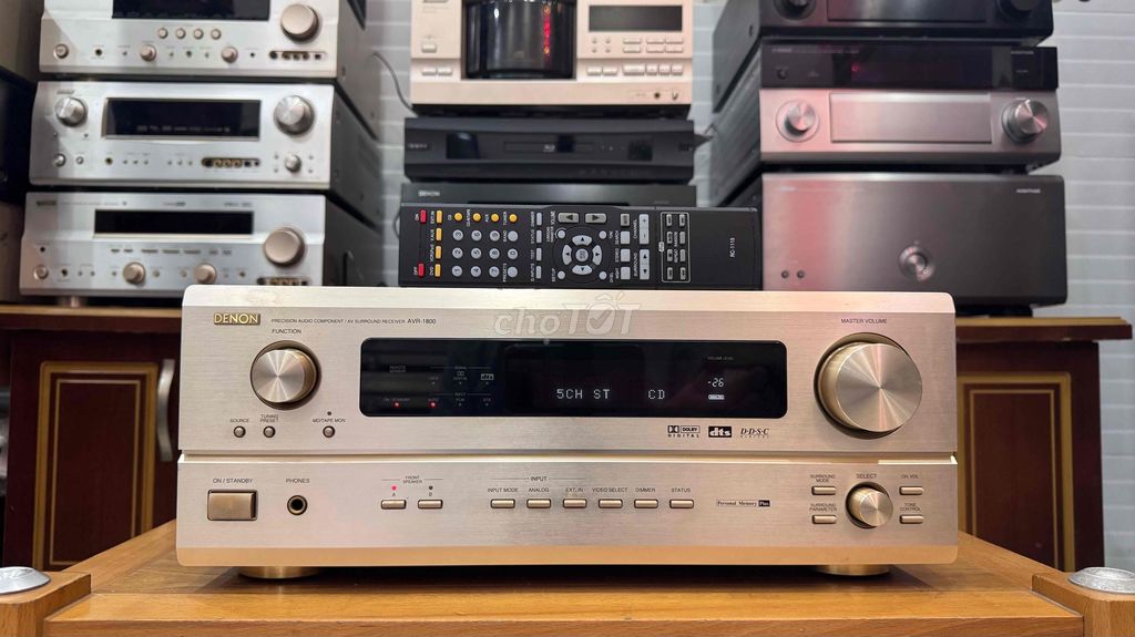 Amply Denon AVR-1800 Japan vàng chanh 220w.