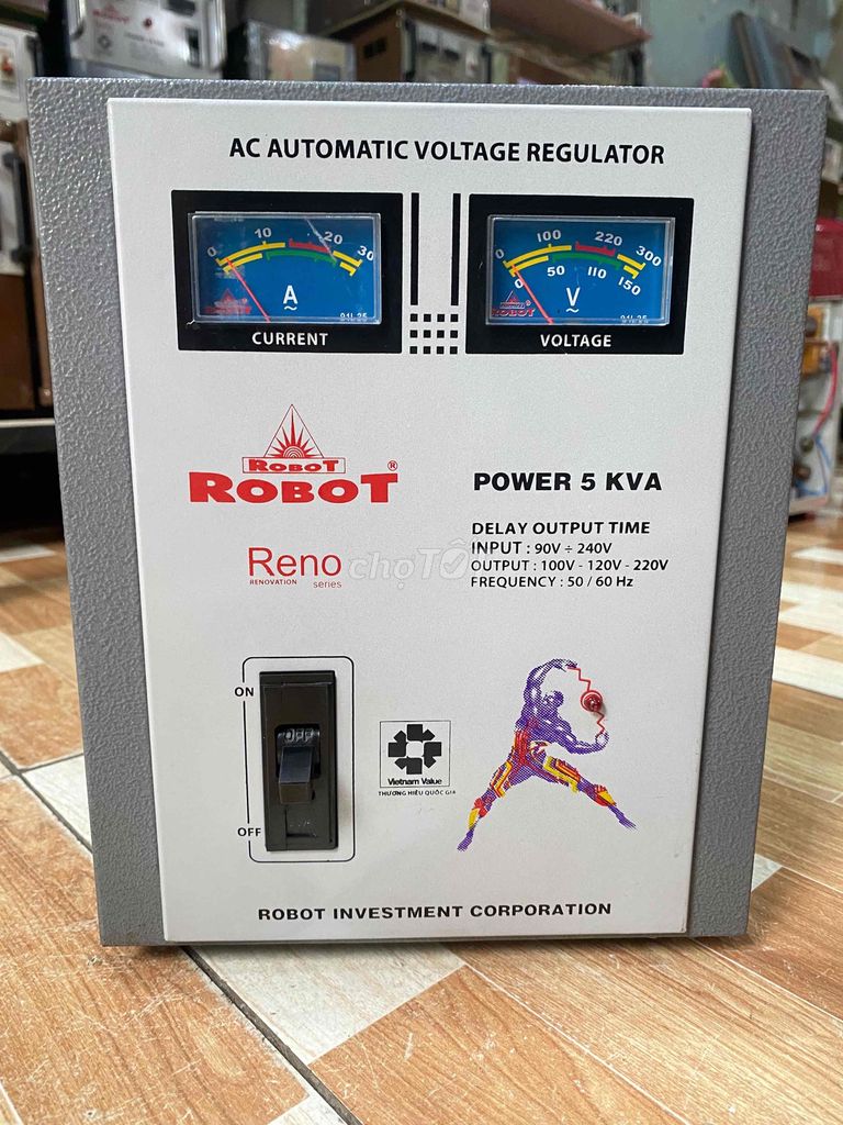 ổn áp 5kva Robot reno dãi 90v-240v dây đồng 100%. Mua bán Đồ chuyên dụng, Giống nuôi trồng tại Quận Bình Tân Tp Hồ Chí Minh được đăng bởi  ổn áp cũ bình tân  hình 1